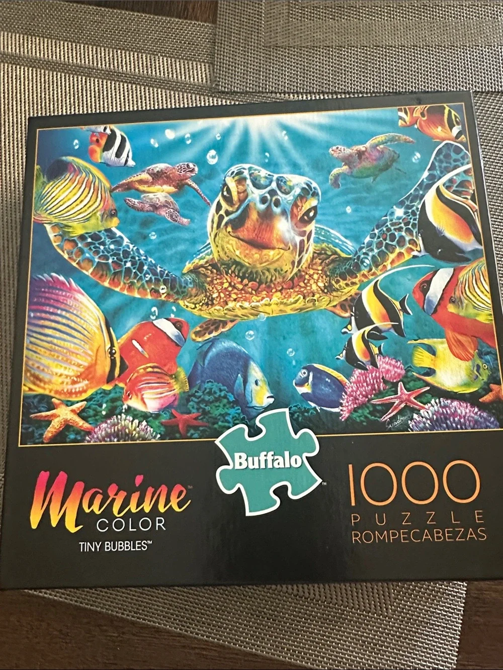 Buffalo Marine Color Tiny Bubbles 1000-Piece Puzzle - Ocean Multi - Picture 1 of 2